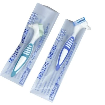 Cepillo de dientes para limpieza de dentaduras postizas